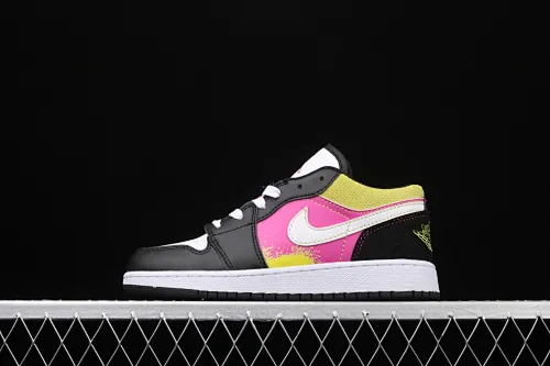All categories Air Jordan Jordan series basketball shoes Air Jordan 1 Low Air Jordan 1 Low AJ1 Joe 1 black and white red inkjet low-top cultural and leisure sports sneakers CW5564-001